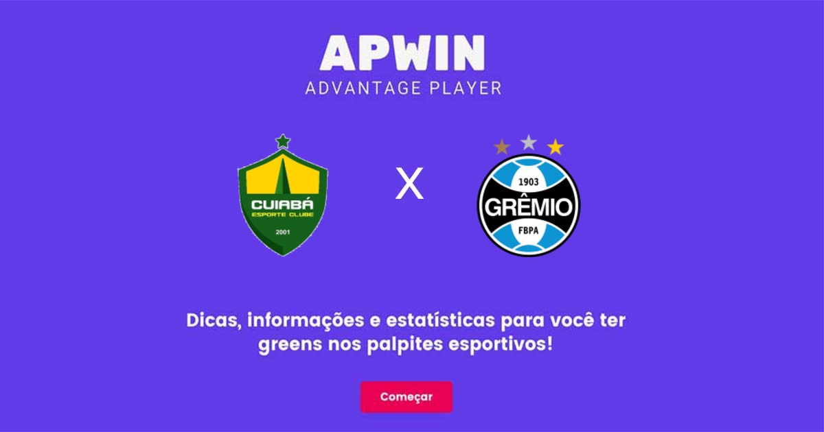 Cuiabá x Grêmio Estatísticas | 30/04/2023 | APWin