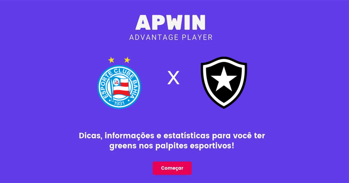 Bahia x Botafogo Estatísticas | 24/04/2023 | APWin