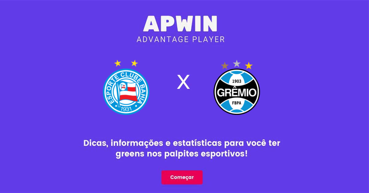 Bahia x Grêmio Estatísticas | 04/07/2023 | APWin