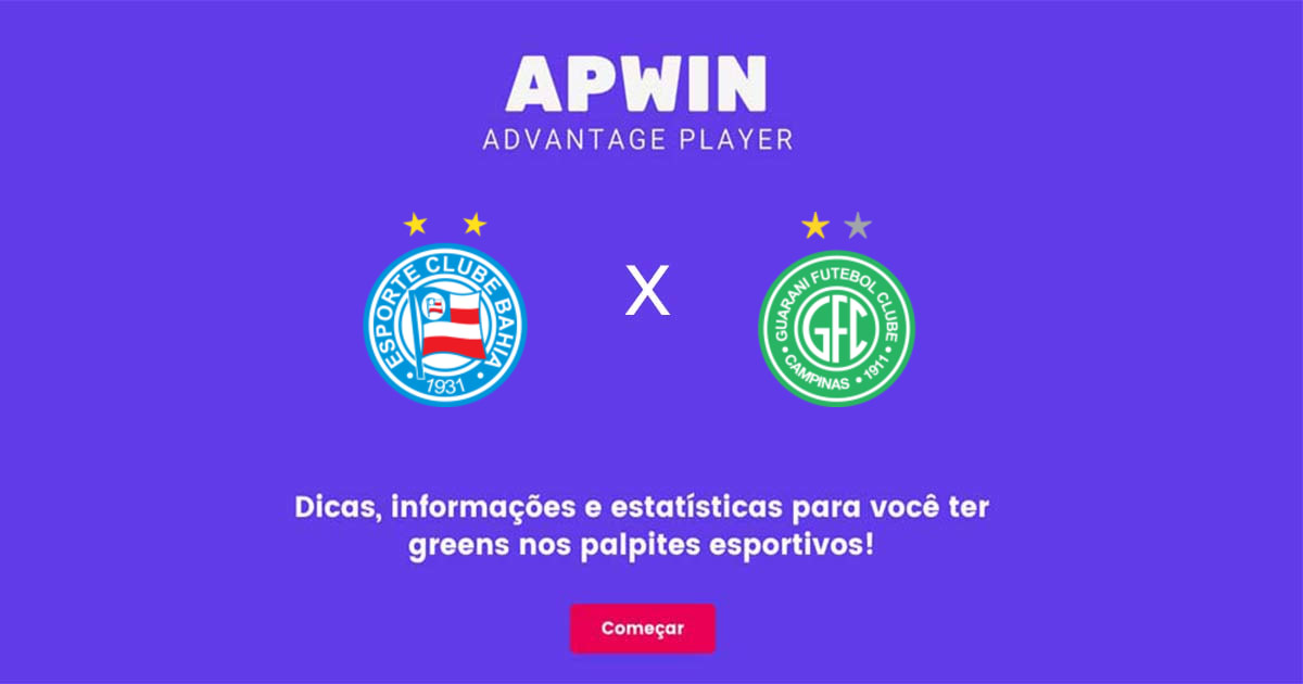 Bahia x Guarani Estat&iacute;sticas | 28/10/2022 | APWin