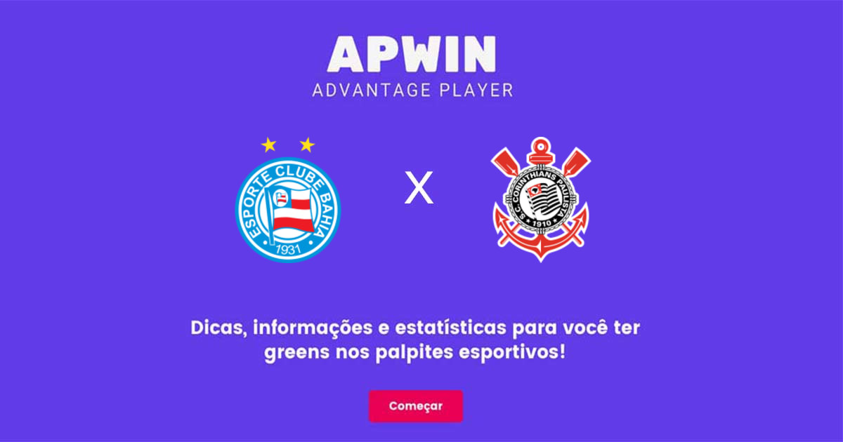 Bahia x Corinthians: Estatísticas - 22/07/2023 | APWin