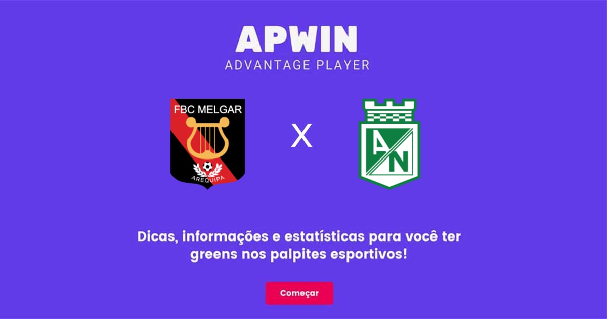 Melgar x Atl&eacute;tico Nacional Estat&iacute;sticas | 24/05/2023 | APWin