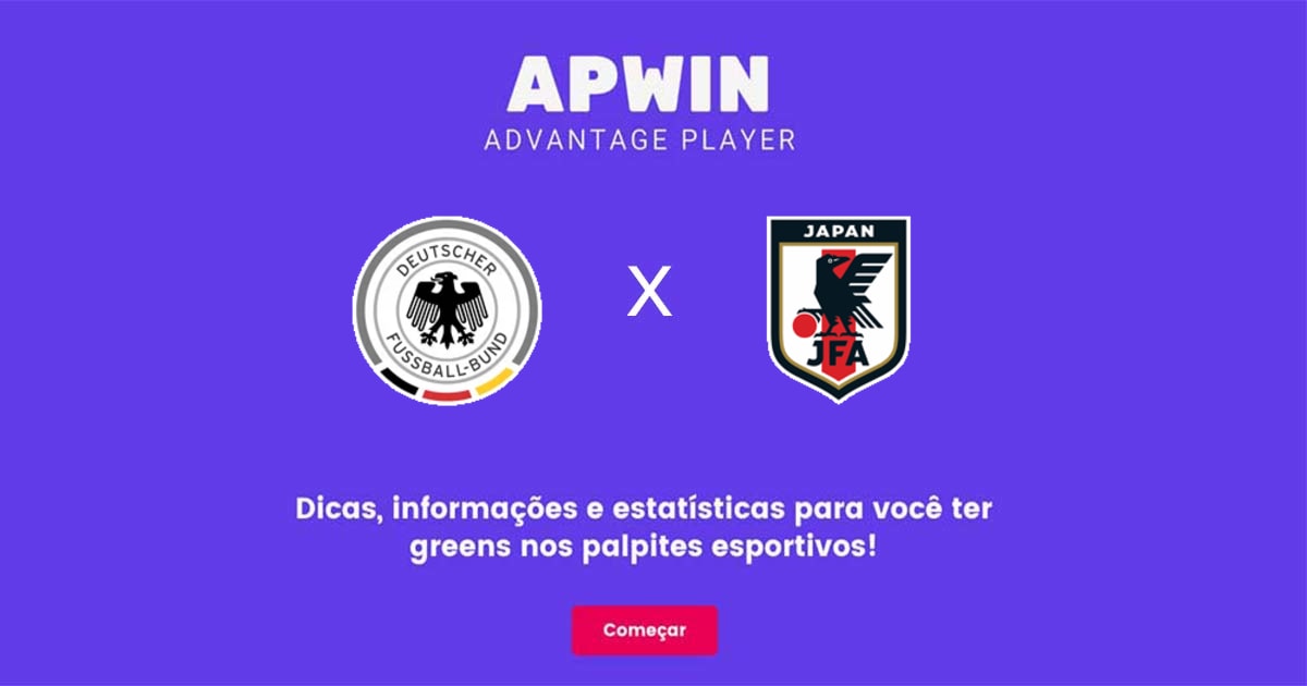 Alemanha x Jap&atilde;o Estat&iacute;sticas | 23/11/2022 | APWin