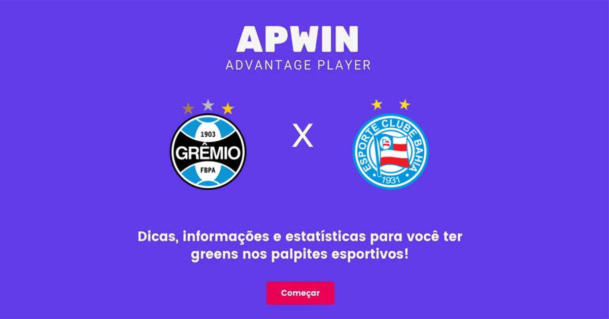 Grêmio x Bahia: Estatísticas - 12/07/2023 | APWin