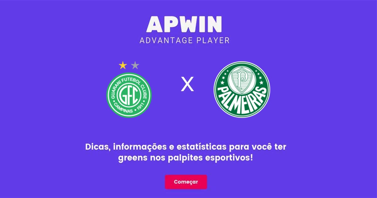 Guarani x Palmeiras Estatísticas | 05/03/2023 | APWin