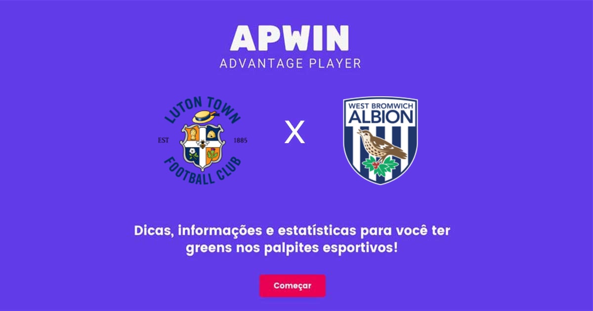 Luton Town x West Bromwich Albion Estat&iacute;sticas | 14/01/2023 | APWin
