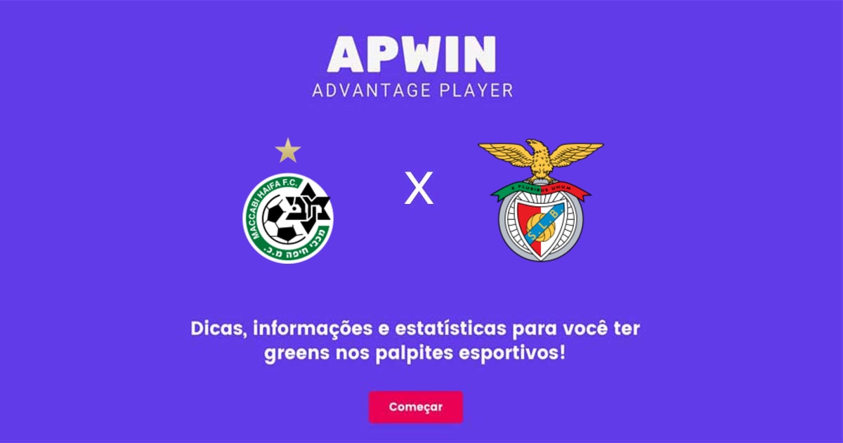 Maccabi Haifa x Benfica Estat&iacute;sticas | 02/11/2022 | APWin