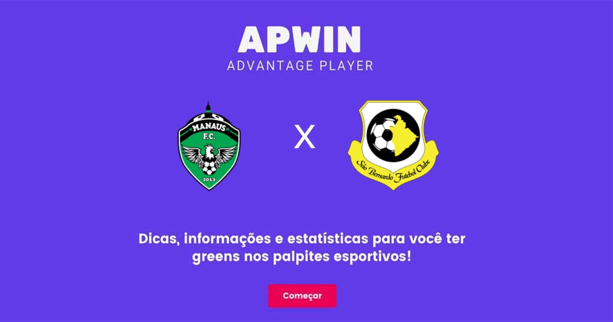 Manaus x S&atilde;o Bernardo: Estat&iacute;sticas - 15/07/2023 | APWin