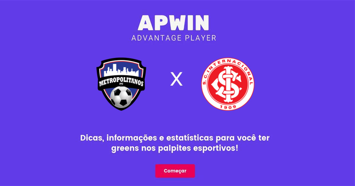 Metropolitanos x Internacional Estat&iacute;sticas | 25/05/2023 | APWin