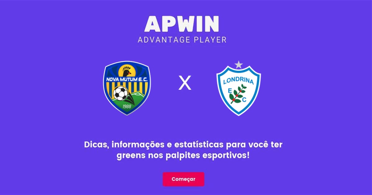 Nova Mutum EC x Londrina Estat&iacute;sticas | 22/02/2023 | APWin