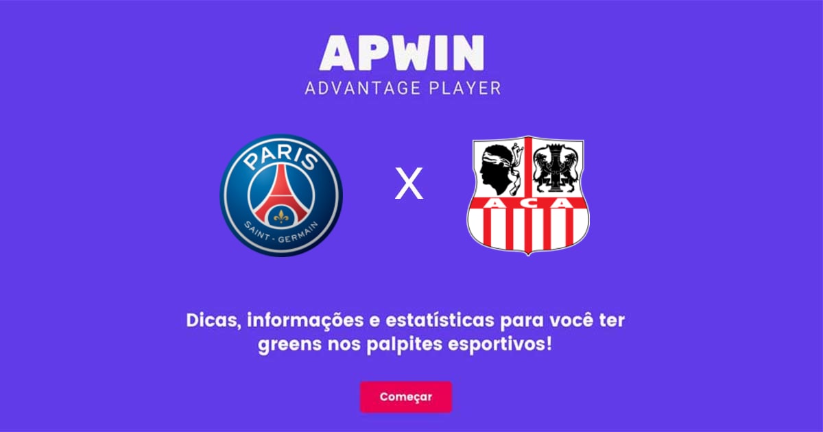 PSG x Ajaccio Estat&iacute;sticas | 13/05/2023 | APWin