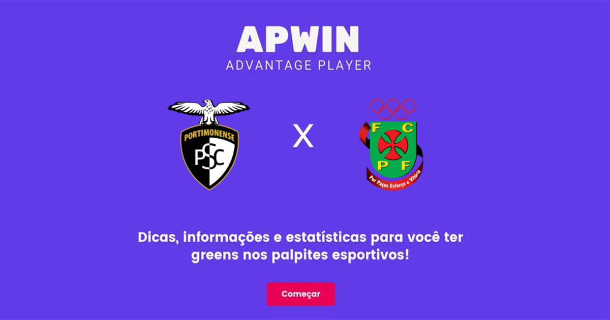 Portimonense x Paços de Ferreira Estatísticas | 06/02/2023 | APWin