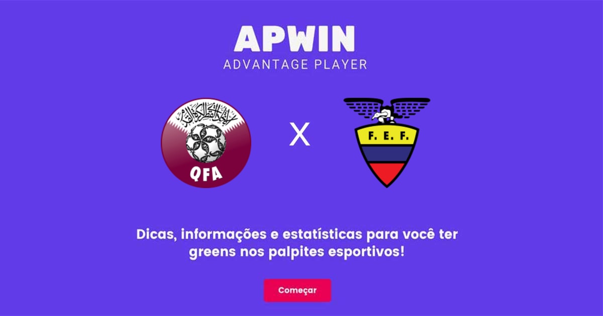 Catar x Equador Estat&iacute;sticas | 20/11/2022 | APWin