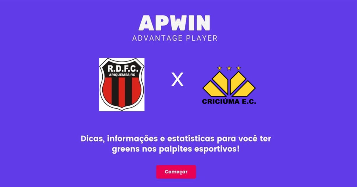 Real Ariquemes x Crici&uacute;ma Estat&iacute;sticas | 02/03/2023 | APWin