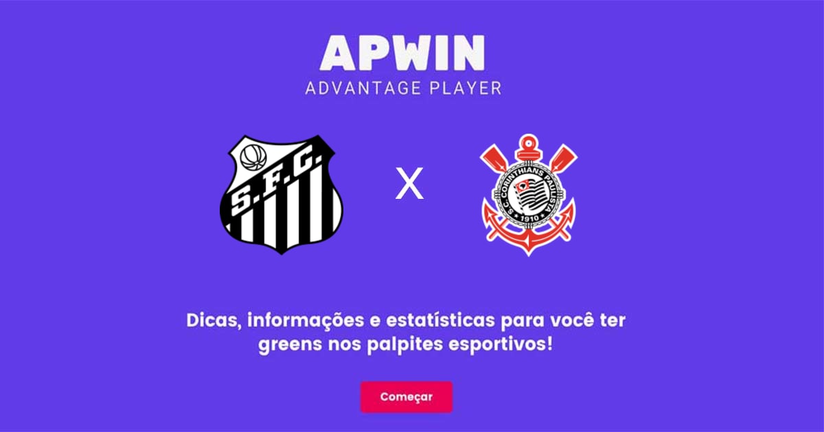 Santos x Corinthians Estatísticas | 26/02/2023 | APWin