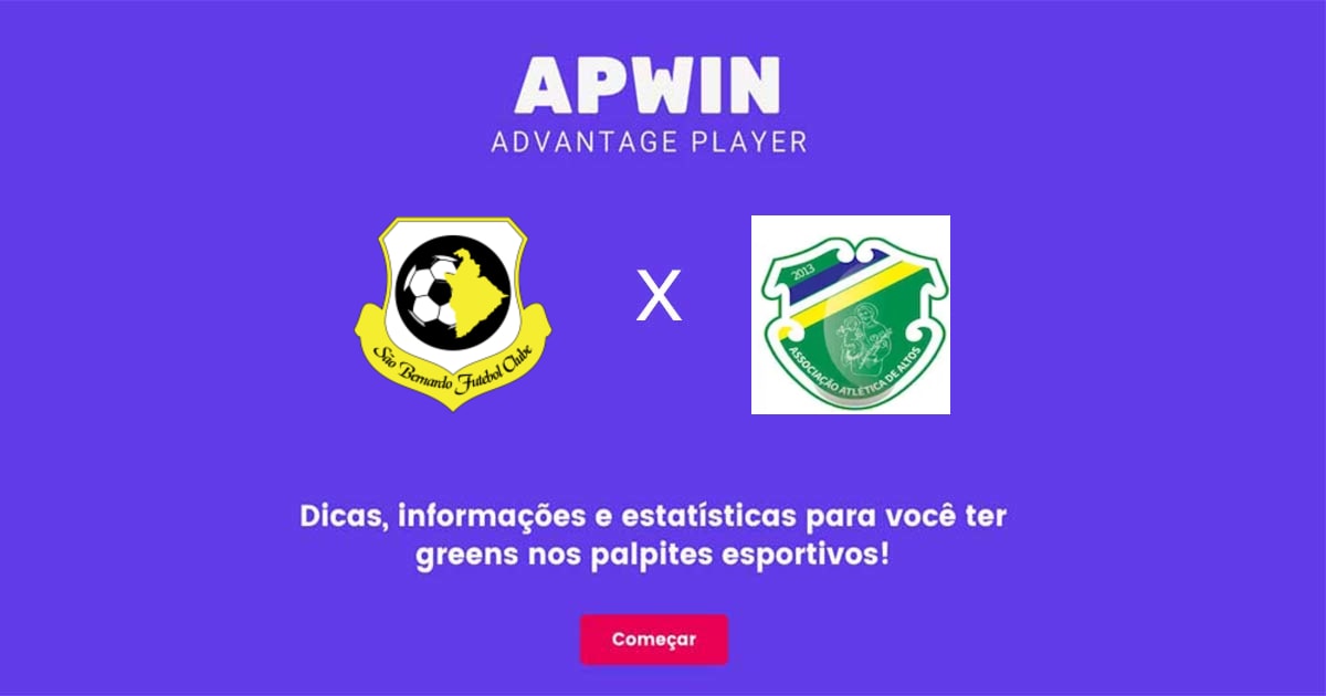 São Bernardo x Altos: Estatísticas - 08/07/2023 | APWin