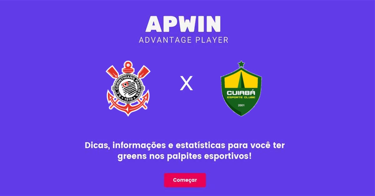 Corinthians x Cuiabá Estatísticas | 10/06/2023 | APWin