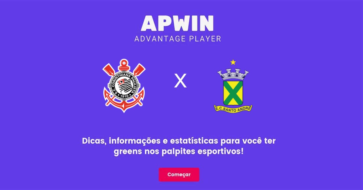Corinthians x Santo André Estatísticas | 05/03/2023 | APWin