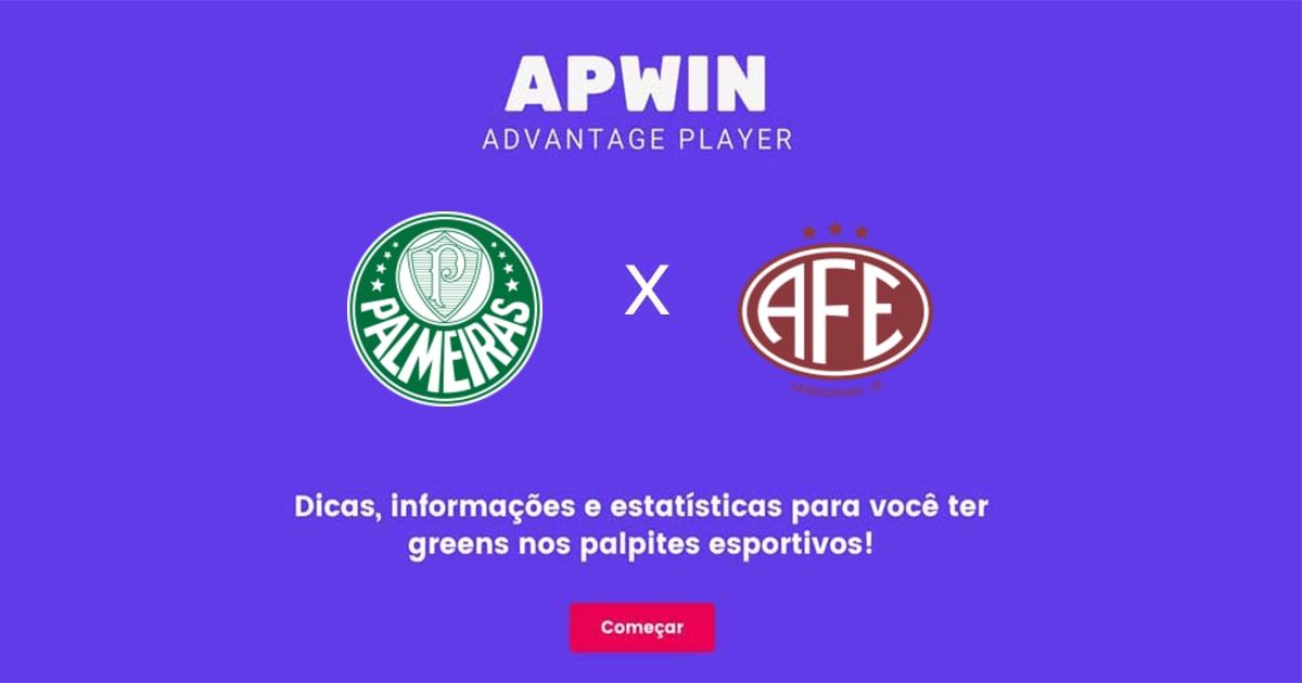 Palmeiras x Ferroviária Estatísticas | 26/02/2023 | APWin
