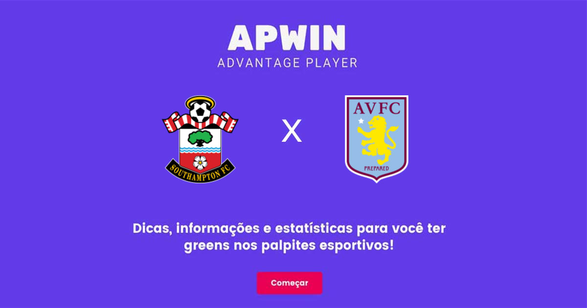 Southampton x Aston Villa Estatísticas | 21/01/2023 | APWin