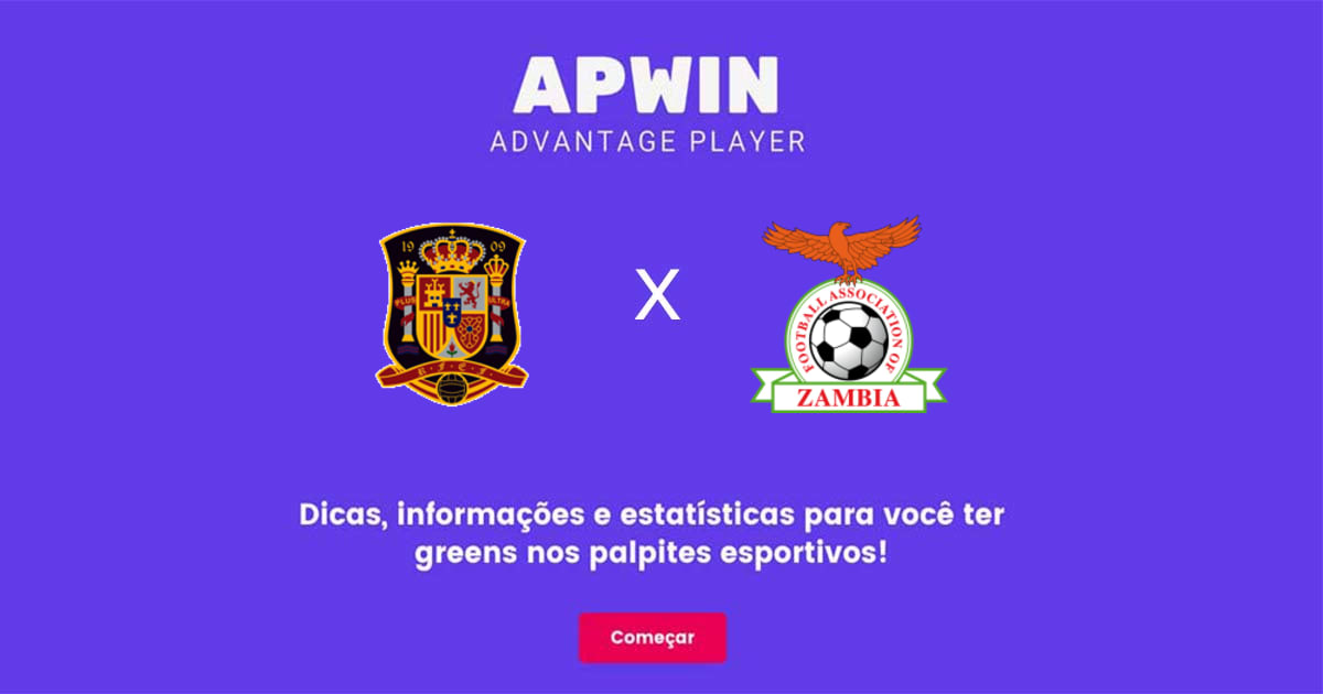 Espanha Feminino x Zâmbia Feminino: Estatísticas - 26/07/2023 | APWin