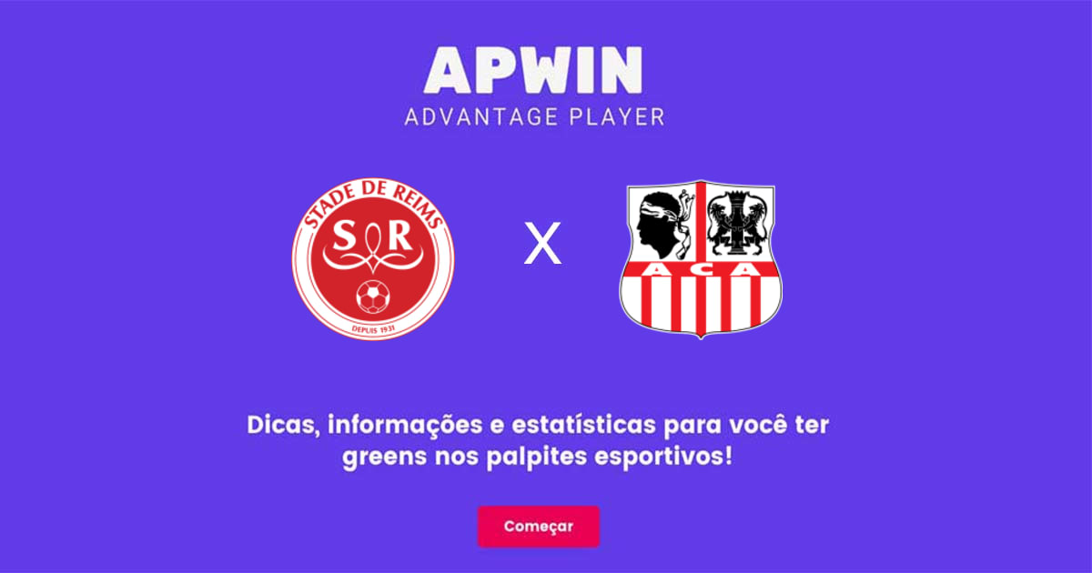 Reims x Ajaccio Estat&iacute;sticas | 05/03/2023 | APWin