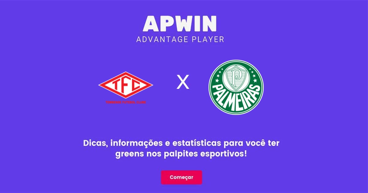 Tombense x Palmeiras Estat&iacute;sticas | 26/04/2023 | APWin
