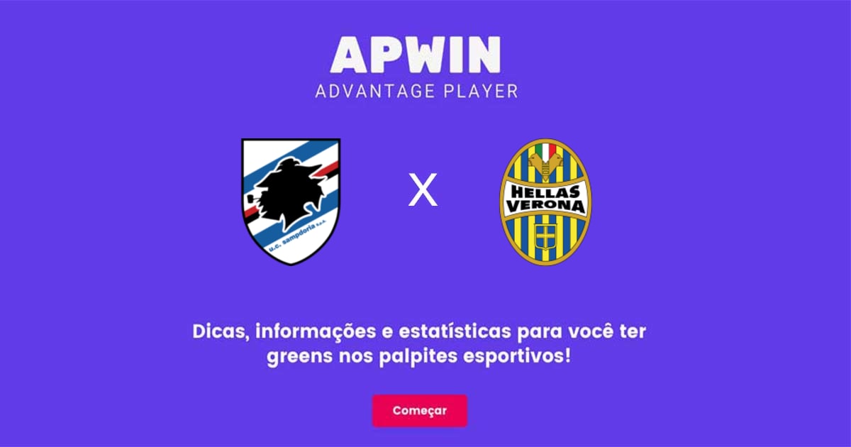 Sampdoria x Hellas Verona Estat&iacute;sticas | 19/03/2023 | APWin