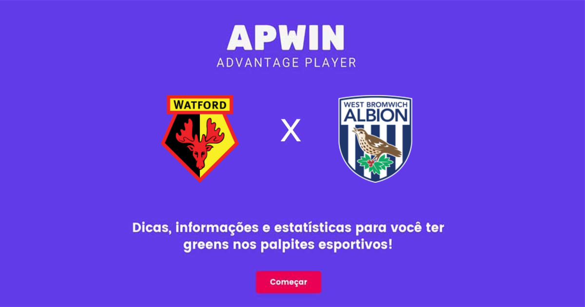 Watford x West Bromwich Albion Estat&iacute;sticas | 20/02/2023 | APWin