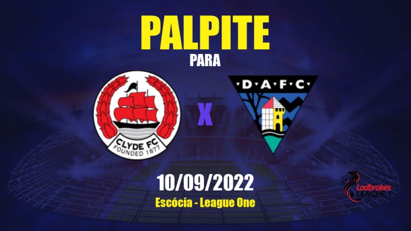 Palpite Clyde x Dunfermline Athletic: 10/09/2022 - Escócia League One