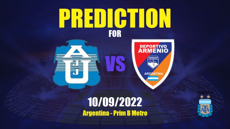 JJ Urquiza vs Deportivo Armenio Betting Tips: 10/09/2022 - Matchday 14 - Argentina Prim B Metro