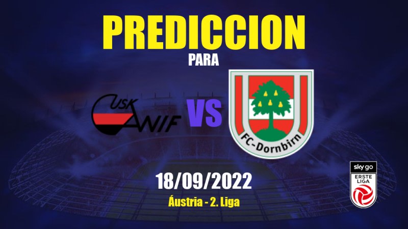Predicciones para Liefering vs Dornbirn: 18/09/2022 - Áustria 2. Liga