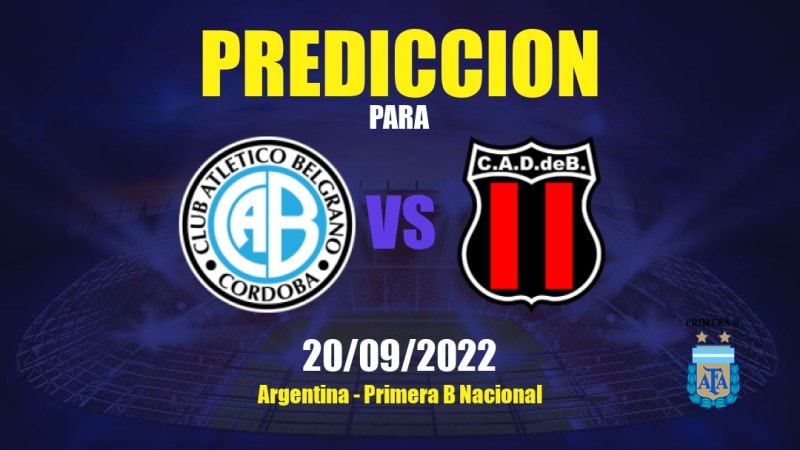Predicciones para Belgrano vs Defensores de Belgrano: 20/09/2022 - Argentina Primera B Nacional