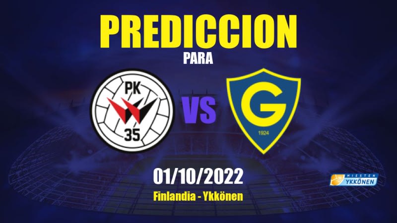 Predicciones para PK-35 vs Gnistan: 01/10/2022 - Finlandia Ykkönen