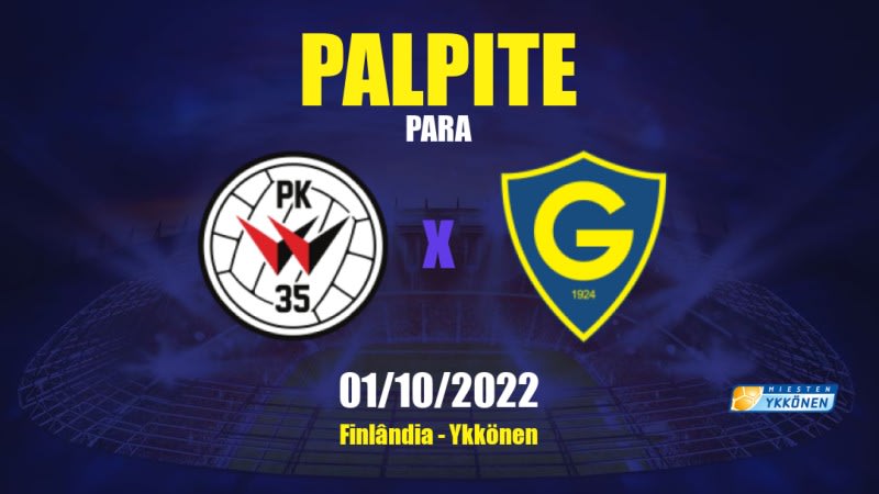 Palpite PK-35 x Gnistan: 01/10/2022 - Finlândia Ykkönen