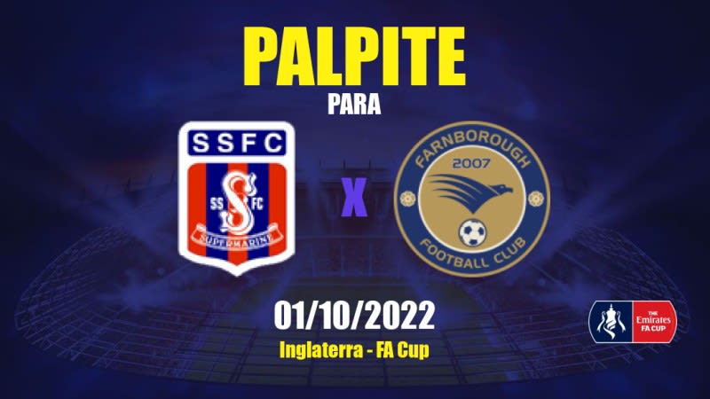 Palpite Swindon Supermarine x Farnborough: 01/10/2022 - Inglaterra FA Cup