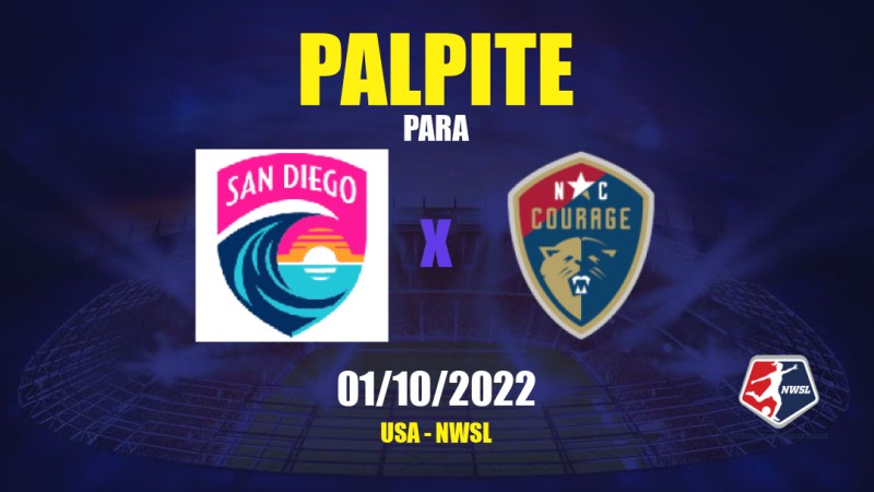 Palpite San Diego Wave Feminino x North Carolina Courage Feminino: 01/10/2022 - Estados Unidos NWSL