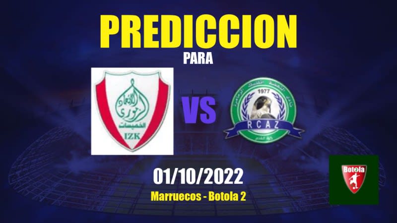 Predicciones para Ittihad Khemisset vs CR Khemis Zemamra: 01/10/2022 - Marruecos Botola 2