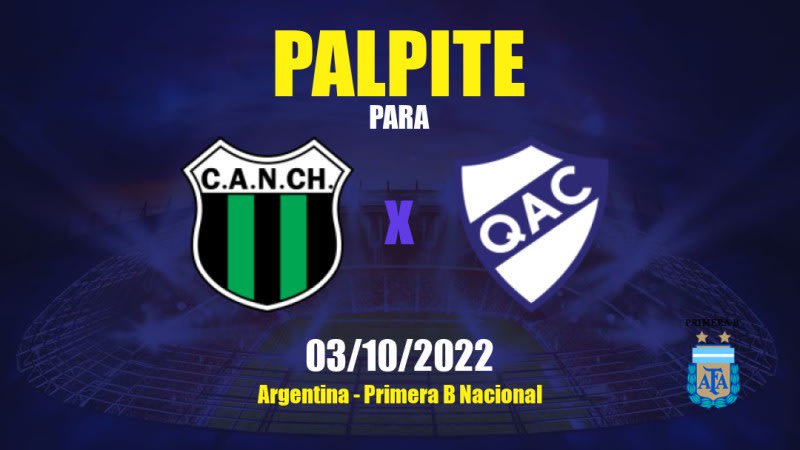 Palpite Nueva Chicago x Quilmes: 03/10/2022 - Argentina Primera B Nacional