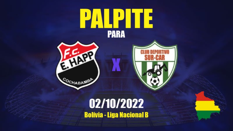 Palpite Cochabamba FC x Deportivo Sur-Car: 02/10/2022 - Bolívia Liga Nacional B