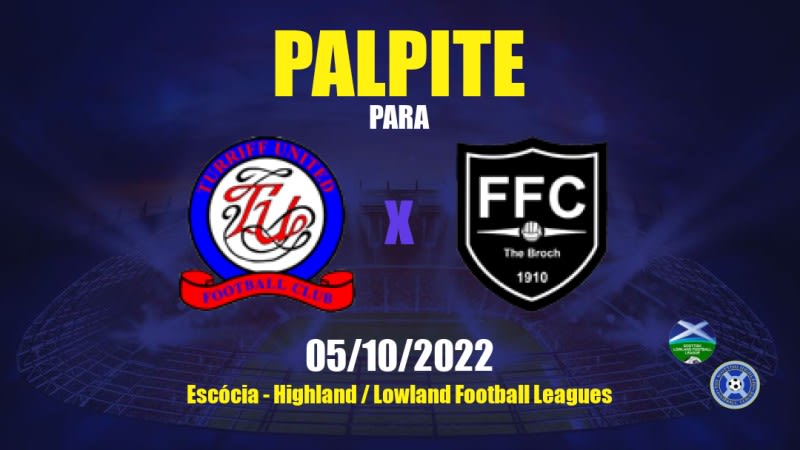 Palpite Turriff United x Fraserburgh: 05/10/2022 - Escócia Highland / Lowland Football Leagues