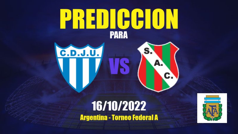 Predicciones para Juventud Unida G. vs Sportivo Las Parejas: 16/10/2022 - Argentina Torneo Federal A