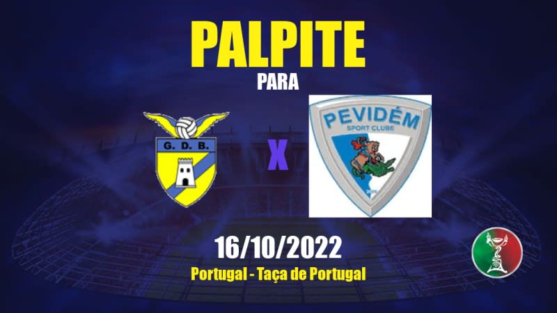 Palpite Bragança x Pevidem: 16/10/2022 - Portugal Taça de Portugal