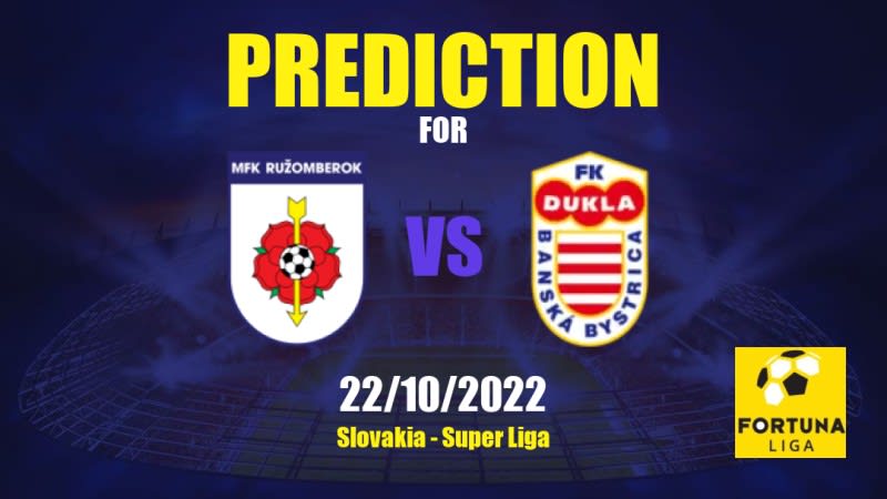 Ružomberok vs Dukla Banská Bystrica Betting Tips: 22/10/2022 - Matchday 15 - Slovakia Super Liga