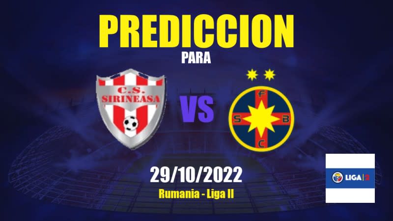 Predicciones para Energeticianul vs CSA Steaua Bucureşti: 29/10/2022 - Rumania Liga II