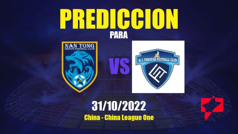 Pronóstico para Nantong Zhiyun vs Nanjing City: 31/10/2022 - China China League One