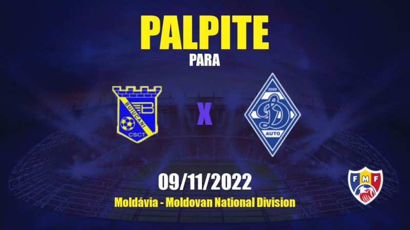 Palpite Dacia-Buiucani x Dinamo-Auto: 09/11/2022 - Moldávia Moldovan National Division