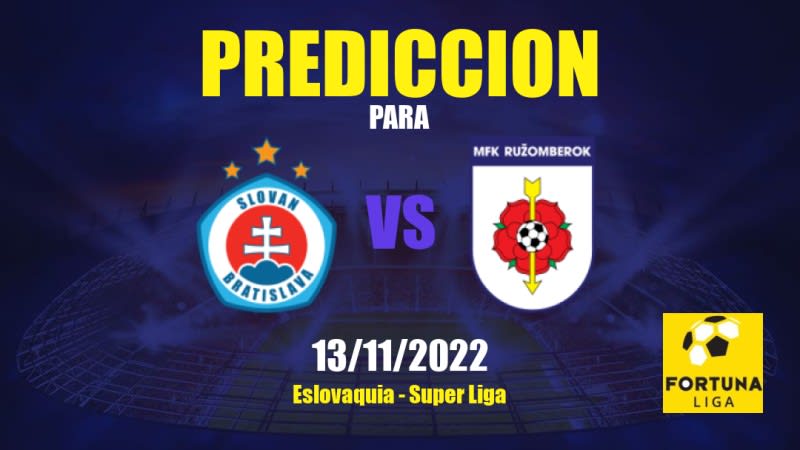 Pronóstico para Slovan Bratislava vs Ružomberok: 13/11/2022 - Eslovaquia Super Liga