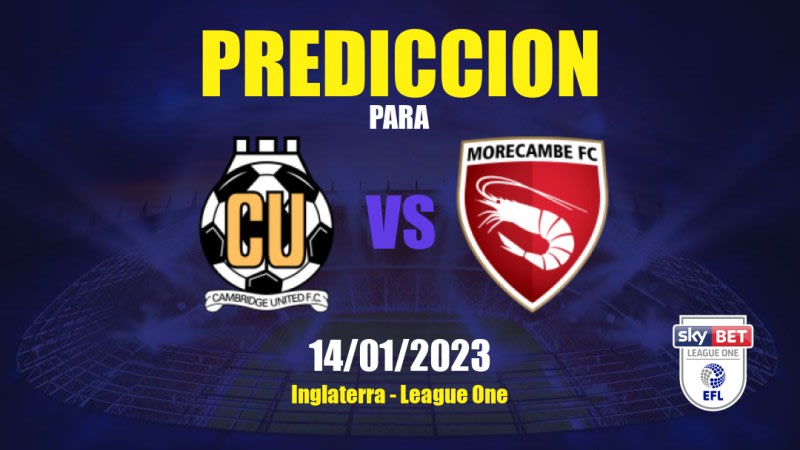 Predicciones Cambridge United vs Morecambe: 14/01/2023 - Inglaterra League One