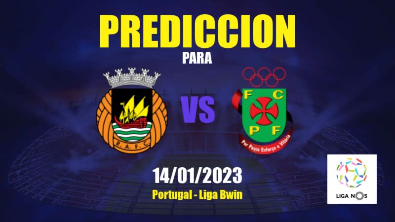 Predicciones Rio Ave FC vs Paços de Ferreira: 14/01/2023 - Portugal Liga Bwin